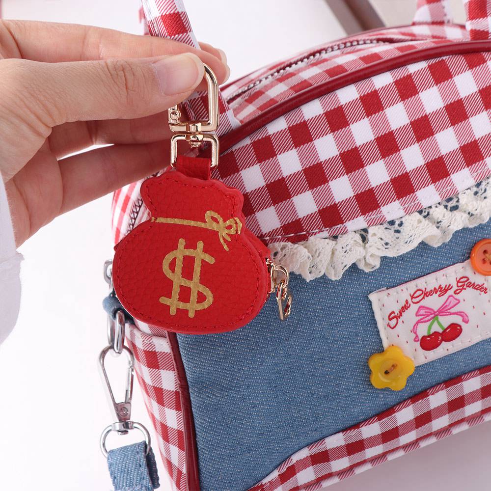 Cute Panda Keychain Zipper Money Bag Keychain Creative Earphone Bag Mini Storage Bag