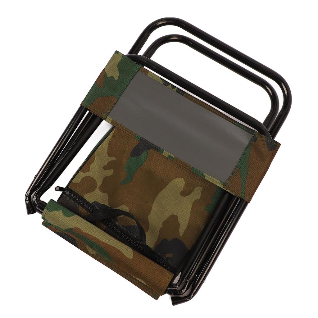 Camping Chair Steel Pipe Oxford Cloth Portable Folding Chair Stool with Bag for Fishing Picnic