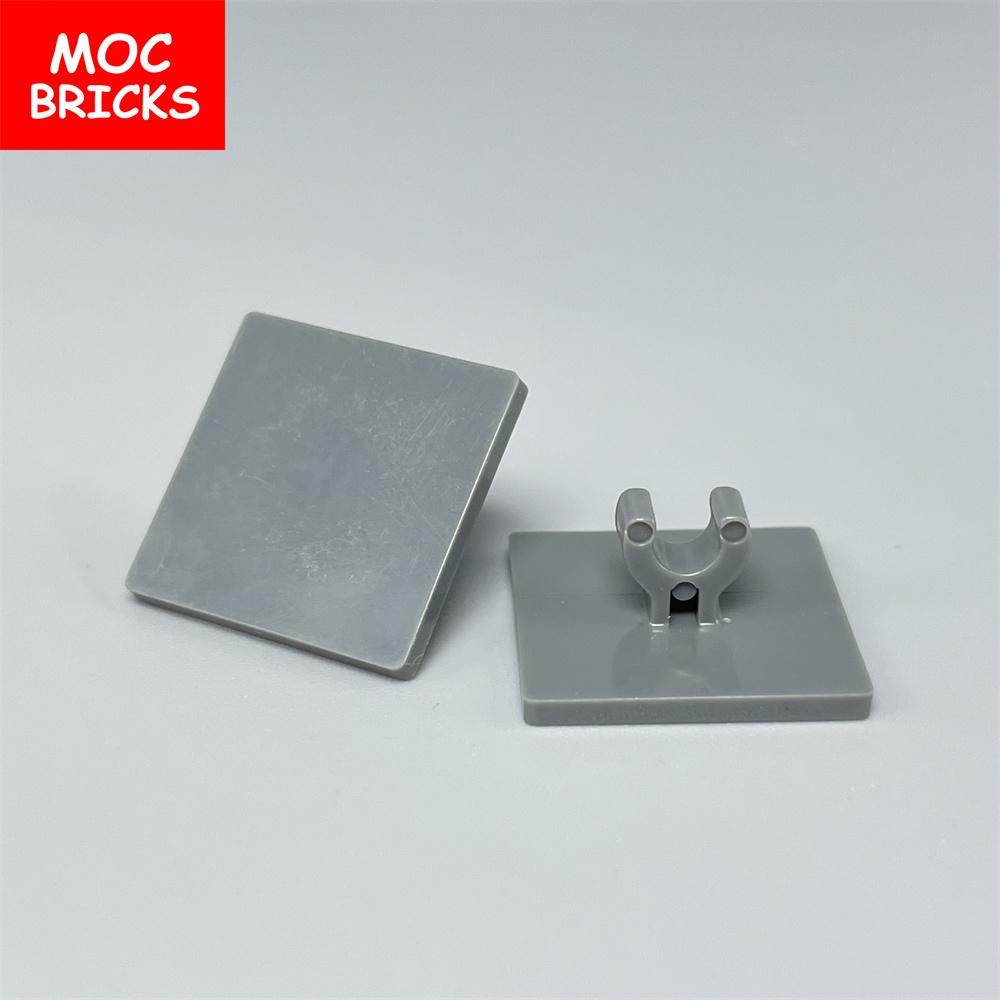 10pcs/lot MOC Bricks Road Sign Clip-on 2 x 2 Square Fit With 30258 15210 Building Blocks Parts Educational Dolls Children's Toys