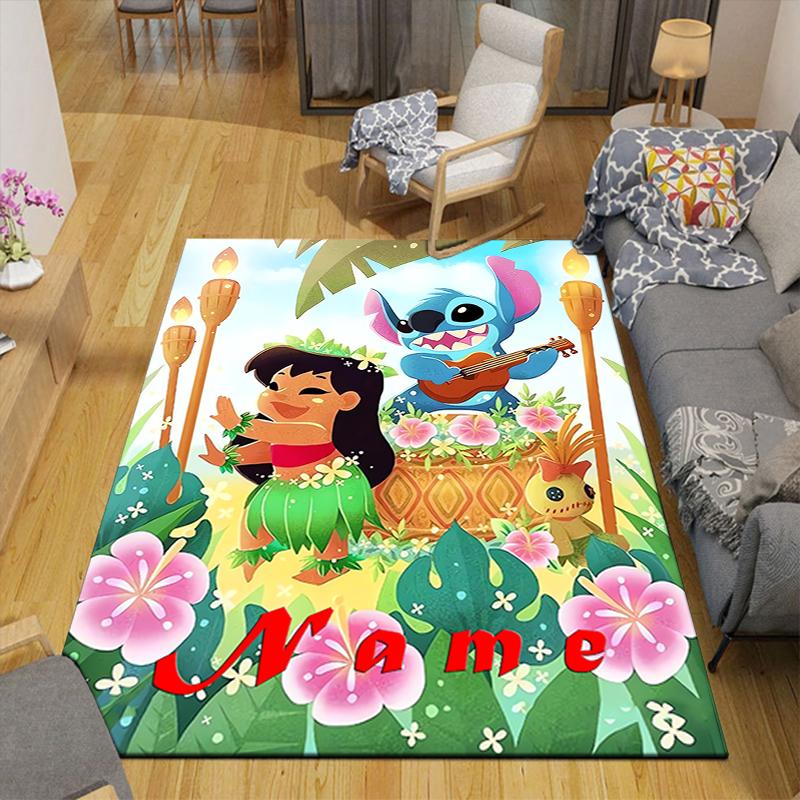 Custom 1Pc Lilo Stitch Adventure Rug Office Carpet Indoor Outdoor Entrance Doormat Nonslip Soft And Comfortable Living Room D916292
