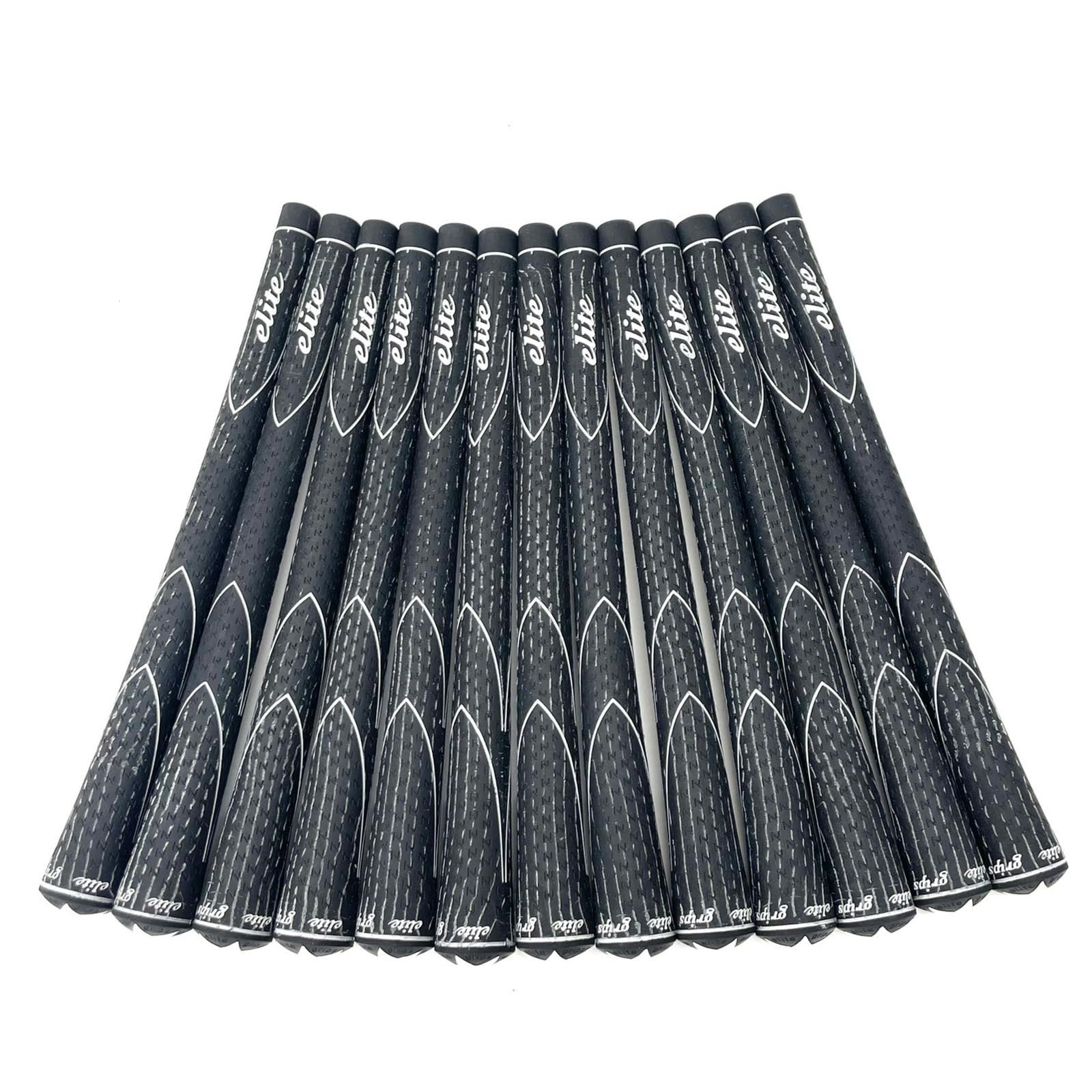 

elitegrips Golf Grips N360 RUBBER CORD M58 no back line 13-piece set, black, чёрный