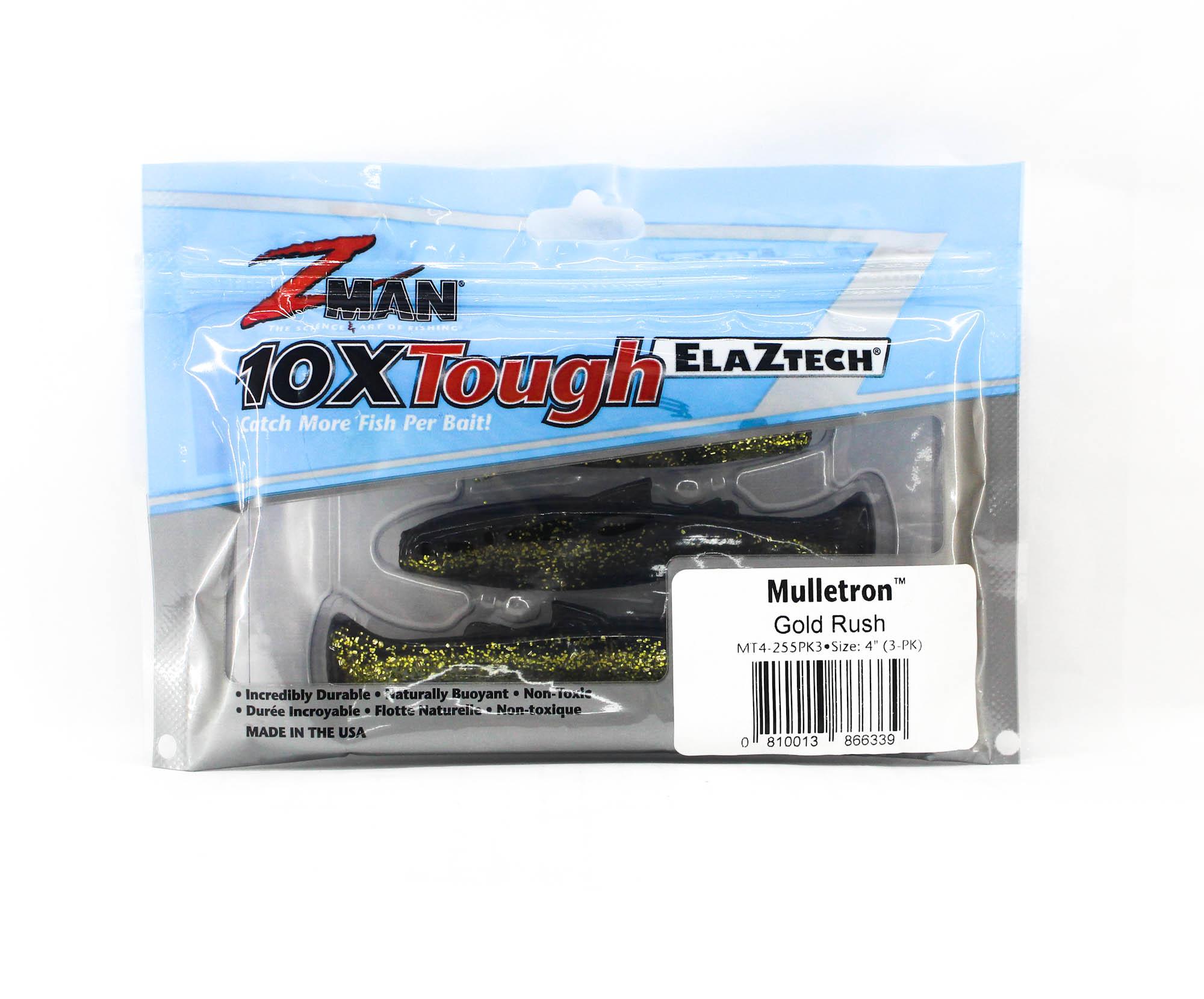 Zman Soft Lure Mulletron Swimbait 4 Inch 3/Pack Gold Rush (6339)