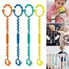 Multifunctional Baby Bottle  & Toy Holder Soft Silicone Cup Strap Colorful Infant Bottle Leash Essential for Strollers