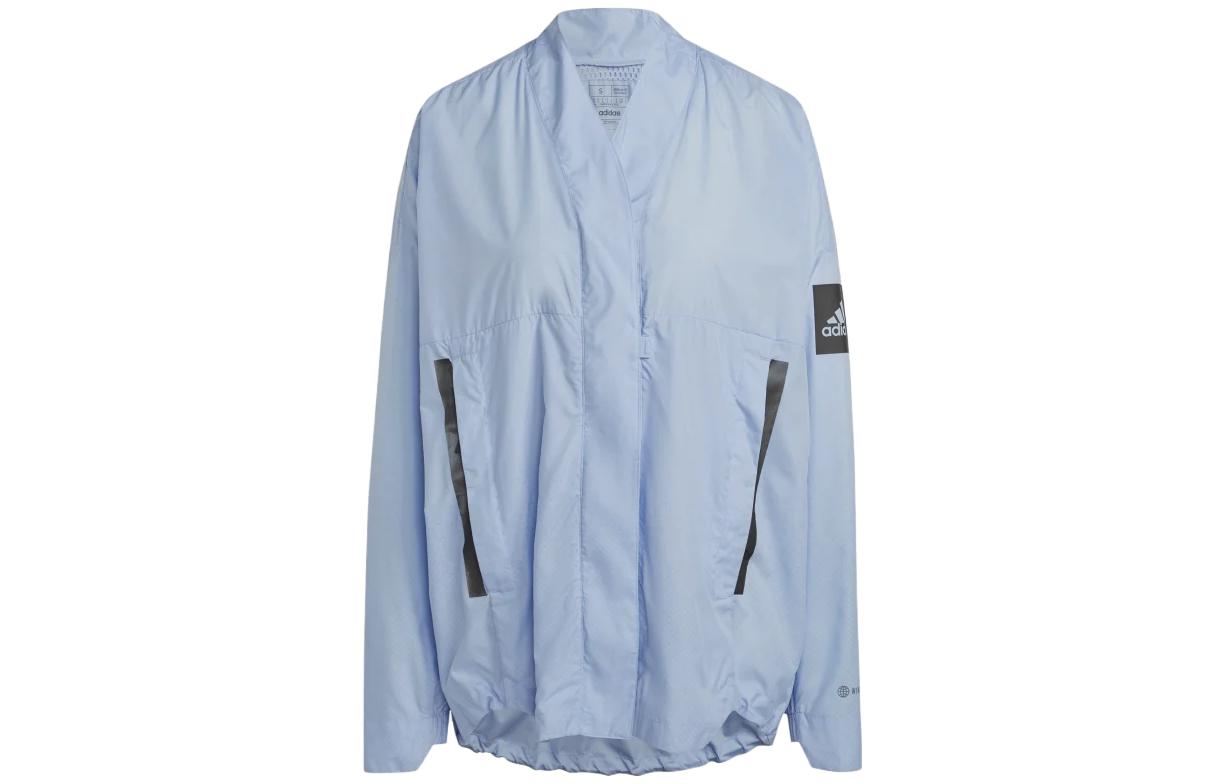 Adidas MYSHELTER Jackets Women s Blue V Neck Moderate Other HK4736 S