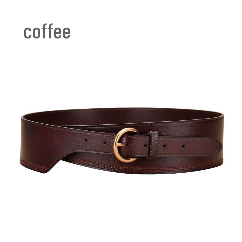 

Женский ремень из натуральной кожи в стиле ретро с пряжкой-булавкой - Модный аксессуар для подчеркивания талии для пальто 105cm