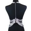 European And American Fashion New Models, Personalized Long Fringed Rhinestone Chest Chain, Nightclub Style Shiny Sexy Top Body Chain