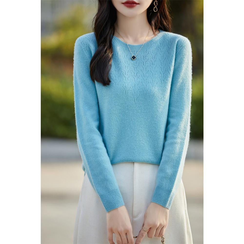 New Autumn and Winter Style Pullover Women's Round-neck, Long-sleeved, Loose Knitted Base Sweater