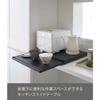 Yamazaki Tower Sliding Shelf, Black, for Kitchen Under-Appliance Storage, Small Item Storage, and Work Space (Product Number: 2106), Approx. 17.5" W x