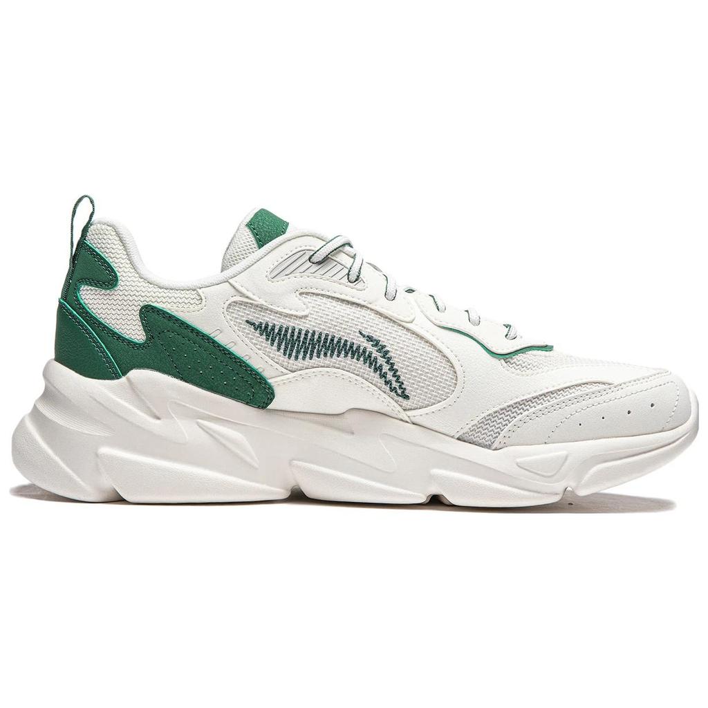 Li Ning Yunhai Versatile Retro Dad Shoes Thick Sole Height Increasing Shock Absorption Non-Slip Wear-Resistant Support Casual Shoes AGCT427-1