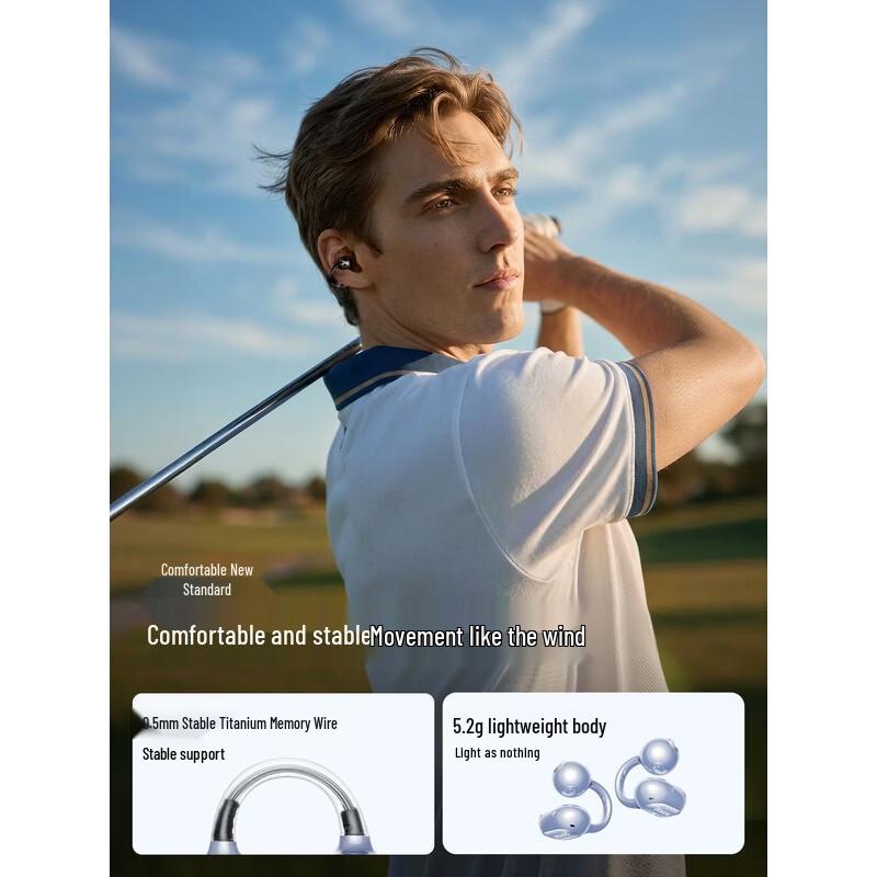 SANAG S8S Ultra AI Open-Ear Clip Bluetooth Headphones