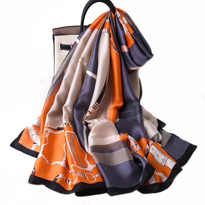 Frühlingsschal Damen Luxusdesign Polyestermaterial Glatter Schal Weicher Schal Strand