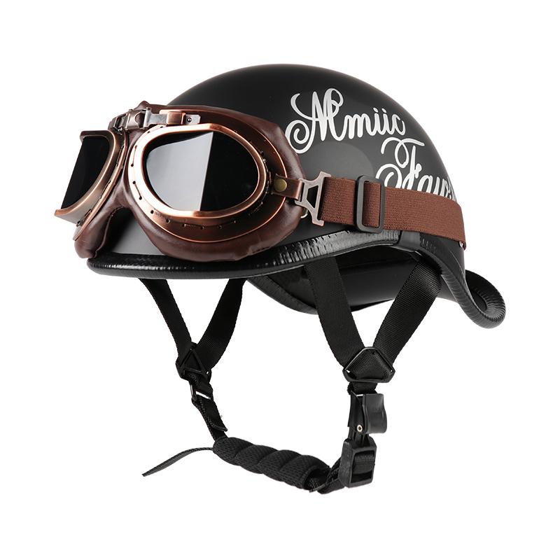 VGV Half helmet motorcycle helmet Electric Vehicle bike Riding Locomotive for Cruiser Retro Four seasons Unisex teenager child