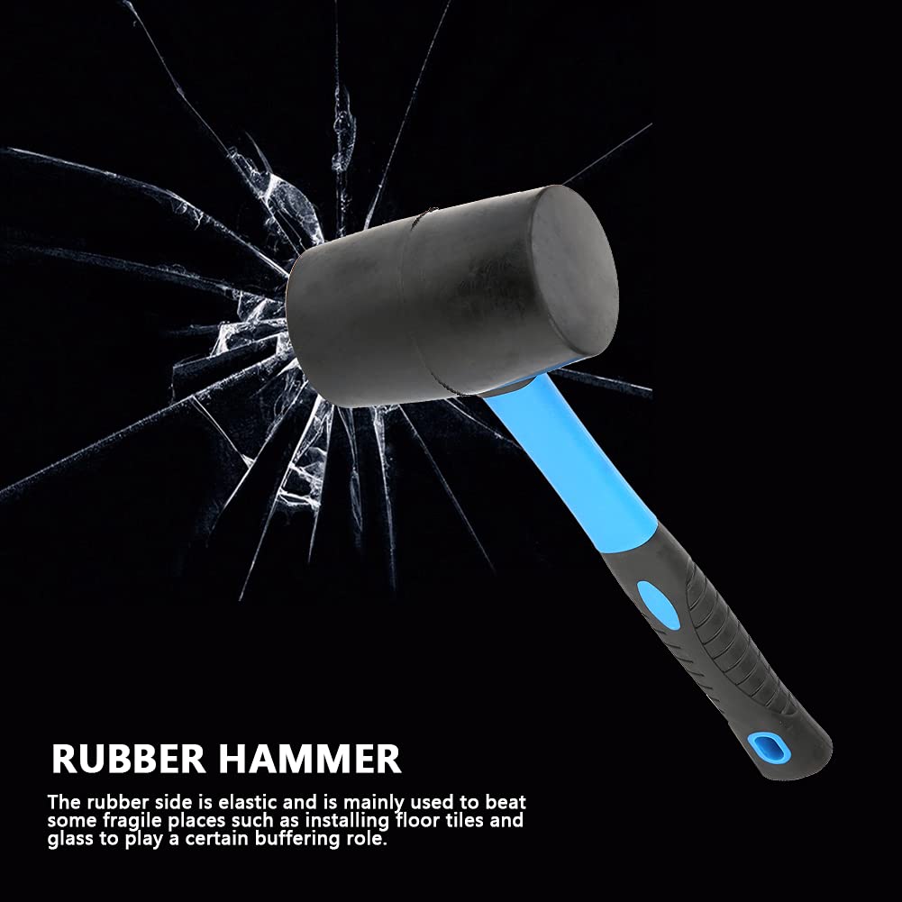Soft rubber hammer, double-sided, tile and glass installation tool.