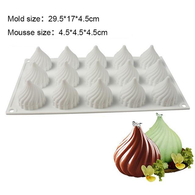 Silikonform Bakverk 3D Tårta Design Mini Cupcake Mousse Muffin Hjärta Bubbla Fyrkantig Bakform