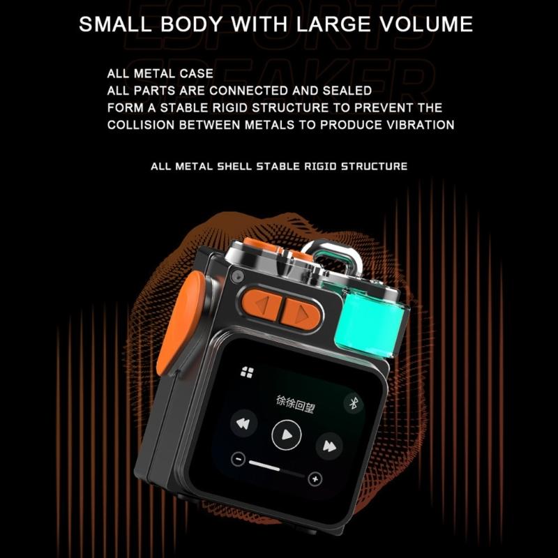 Mini Portable Wireless BT5.4 Speaker Featuring LED Touch Screens Deep Bass Upgrades for High Quality Sound Anywhere