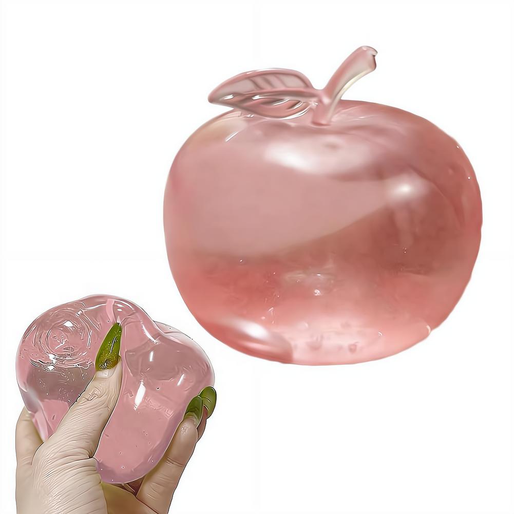 Squishy Green Pink Apple Squeezable Ball Stress Relief Fidgets Toy Slow-Rebound Decompression Toy Birthday For Friends Gift
