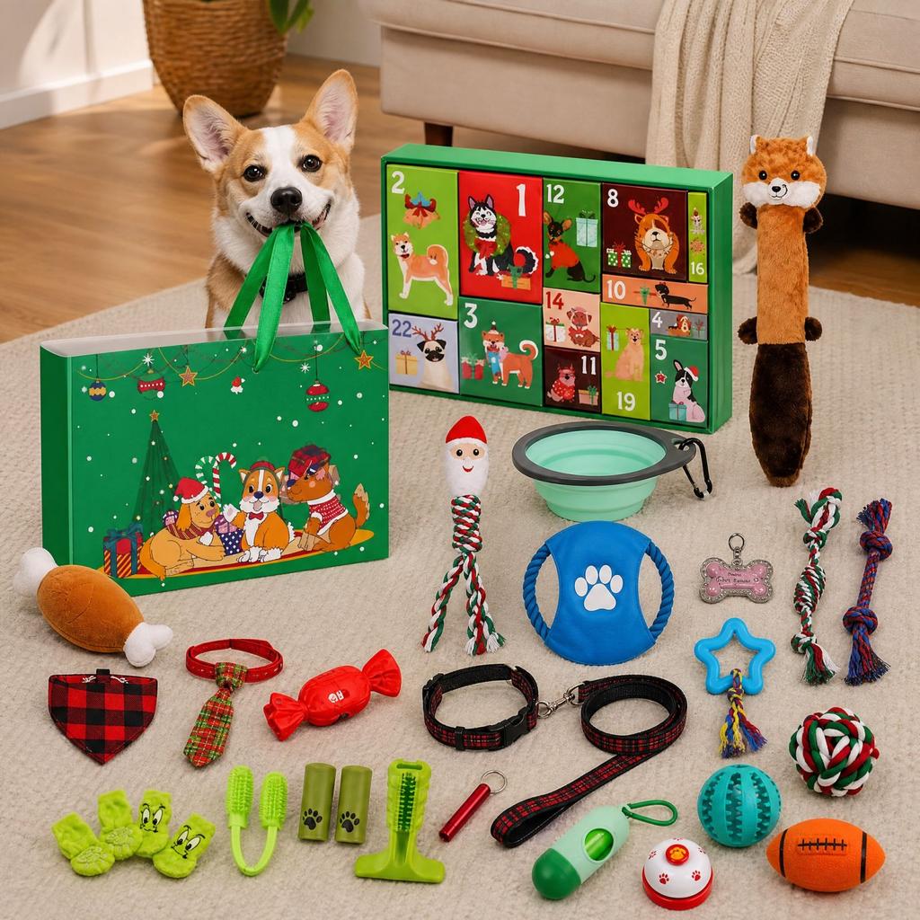Christmas Yarn Pet Toy for Cats and Dogs - Holiday Interactive Play Gift
