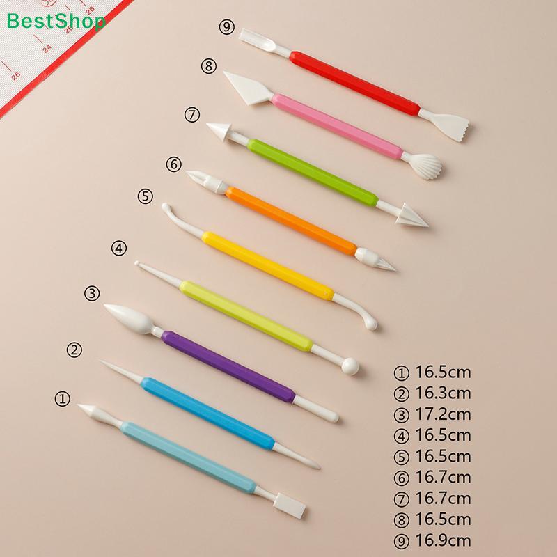 Lay Soft Pottery Children DIY Embossing Tool Set Creative Cake Fondant Tools 9-piece Set