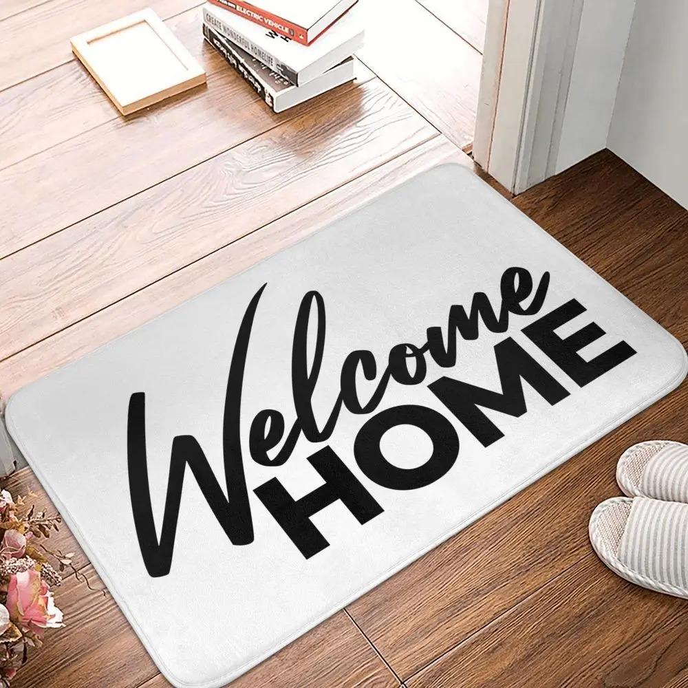 Welcome Home Please Remove Your Shoes Pattern Entrance Floor Mat Bathroom Absorbent Foot Door Mat Decoration Anti Slip Doormat