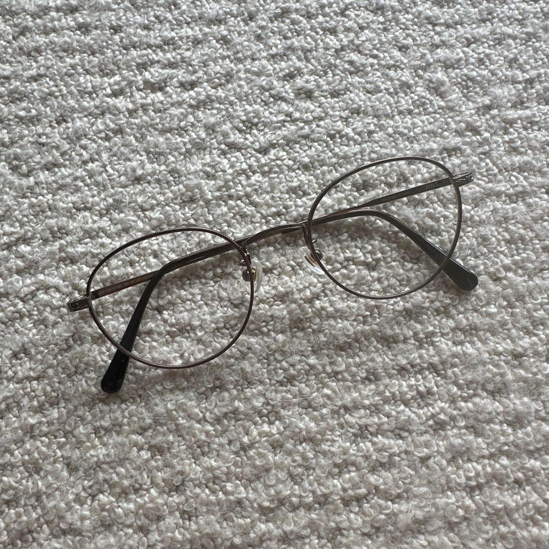 Used [With UV protection] JINS glasses Boston type metal frame