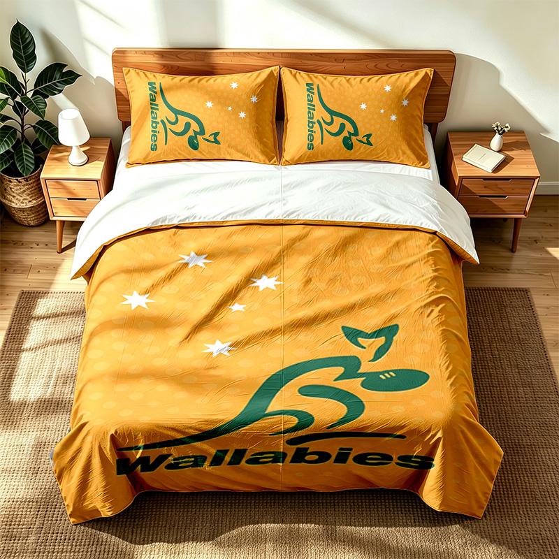 Wallabies (1) 3pc set suitable for master bedrooms soft and comfortable an ideal gift for family and friends Includes one duvet cover and two pillowca
