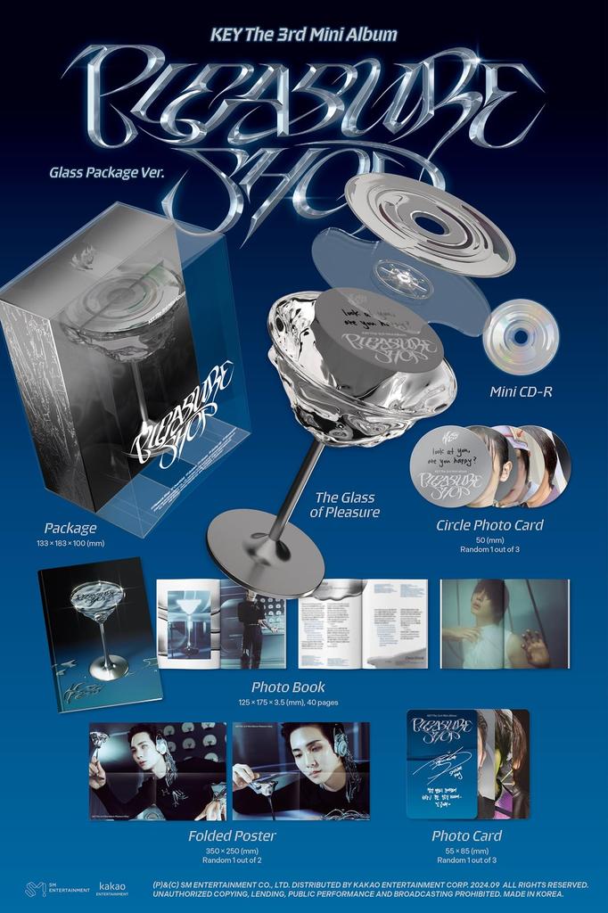 SHINee KEY Pleasure Shop 3rd Mini Album Full 5 Version Set 2ea Photobook Version+1ea Package Version+1ea QR Version+1ea SMini Version+Tracking Sealed