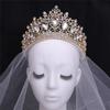 Baroque Royal Queen Gorgeous Crystal Tiaras and Crowns Bride Headdress Bridal Diadem Princess Wedding Crown Jewelry Ornaments