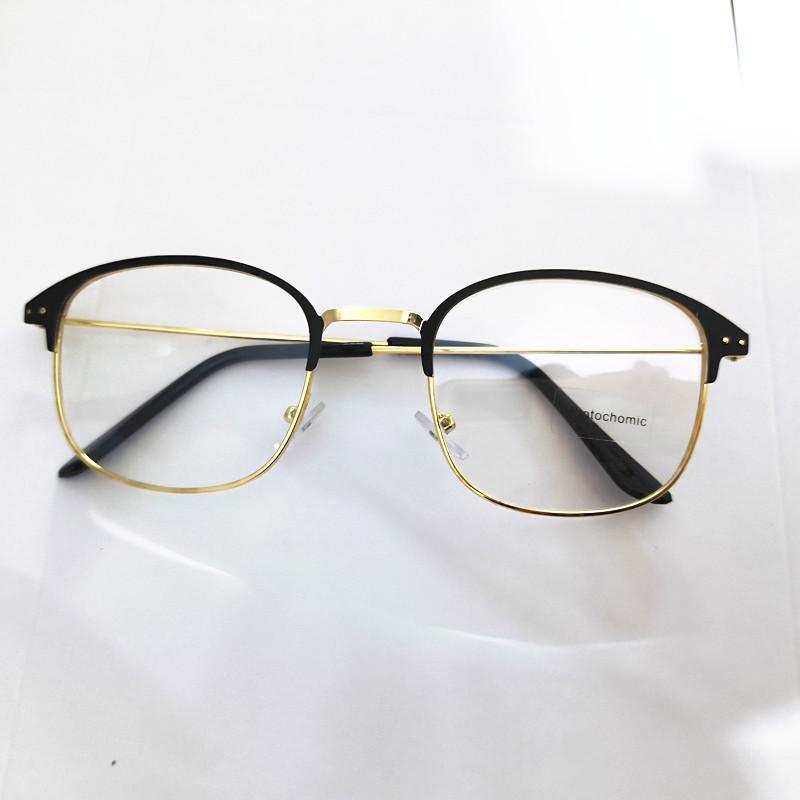 Unisex Anti-Blue Light Photochromic Glasses with Steel Frame (Gold, Black, Silver) - 1924 Smart Eyewear Photochromic чёрный/золотой