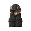 Cashmere Cotton-Padded Coat Zipper Boy Hooded for Autumn and Winter