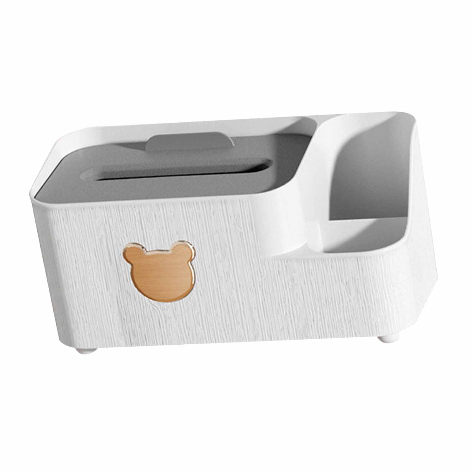 

Bear Tissue Box Simple Multifunctional Desktop Tissue Box Organizer with Compartments for Office Living Room S 100x40x0.3cm / 39.4x15.7x0.1in