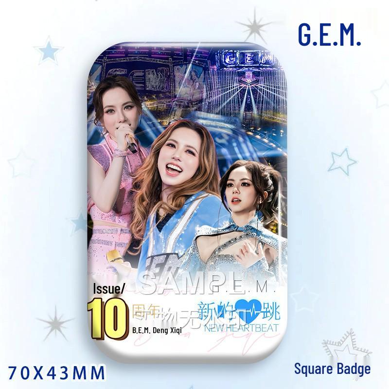 G.E.M. Concert Star Laser Acrylic Standee & Badge Set