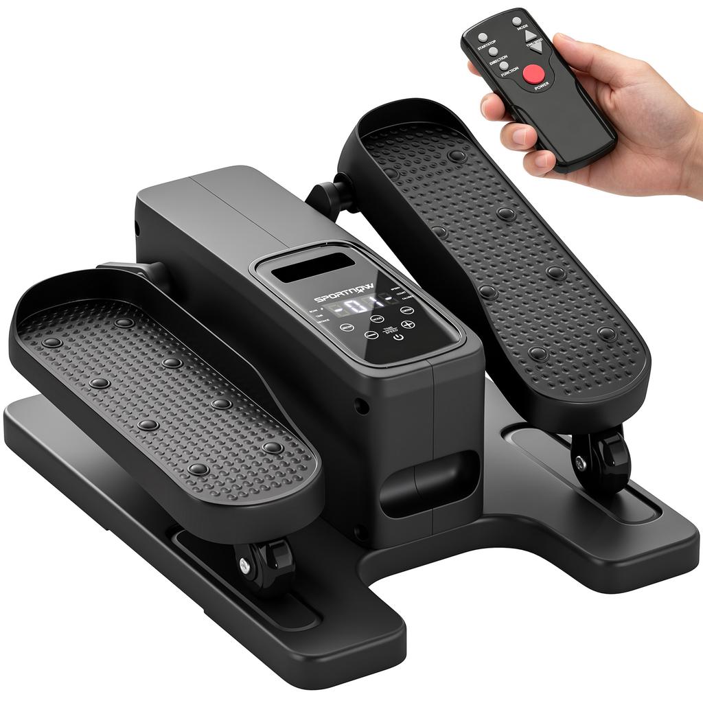 Mini Elliptical Trainer For Home Under Desk Electric Crosstrainer With Remote Control LED Display 12 Speeds