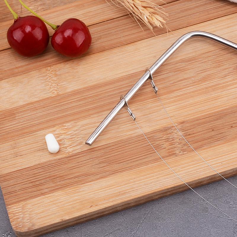 Cake Slicer Wire Cutter and Stainless Steel Cake Cutter Wire Cake Knives Slicers Soft Hard Cake Cutting Tools Quickly Cuts Hard