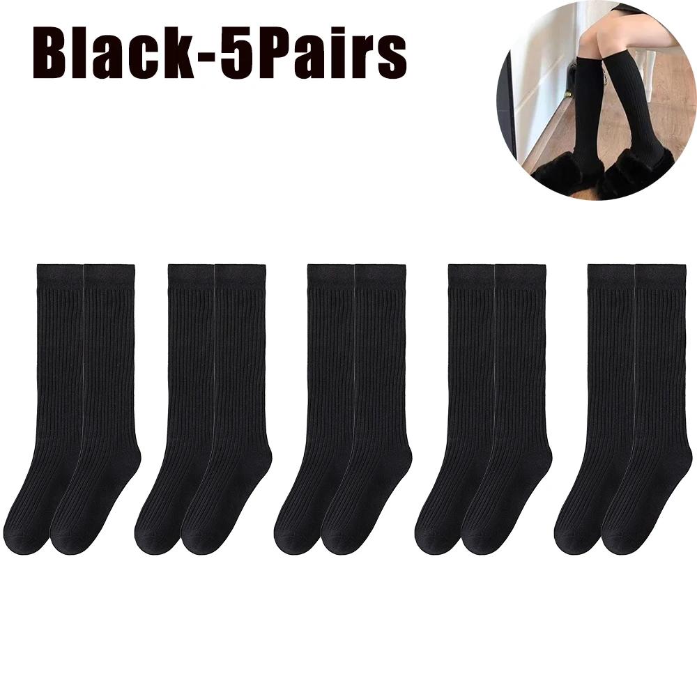 High Tube Slimming Long Socks for Women Autumn Winter Refined Cotton Pressure Leg Calf Socks Half Leg Toning Essential