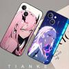 Zero Two Animation DARLING In The FRANXX Phone Case For IPhone 17 Air 16 15 14 13 Pro Max 11 12 Black Silicone Cover