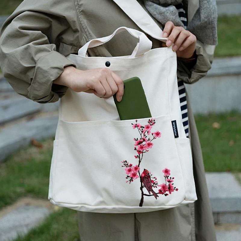 1PC Cloth Stickers For Cheongsam Plum Blossom DIY Water-soluble Sewing Accessories Applique Patch Embroidery Flower Dancing Bird