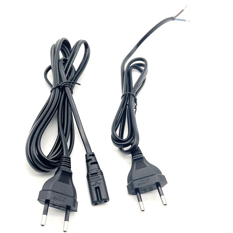INMETRO Two-pin Brazil Power Cord with Figure-8 End for Speaker, Desk Lamp, Smart Mirror, or Charging Plug