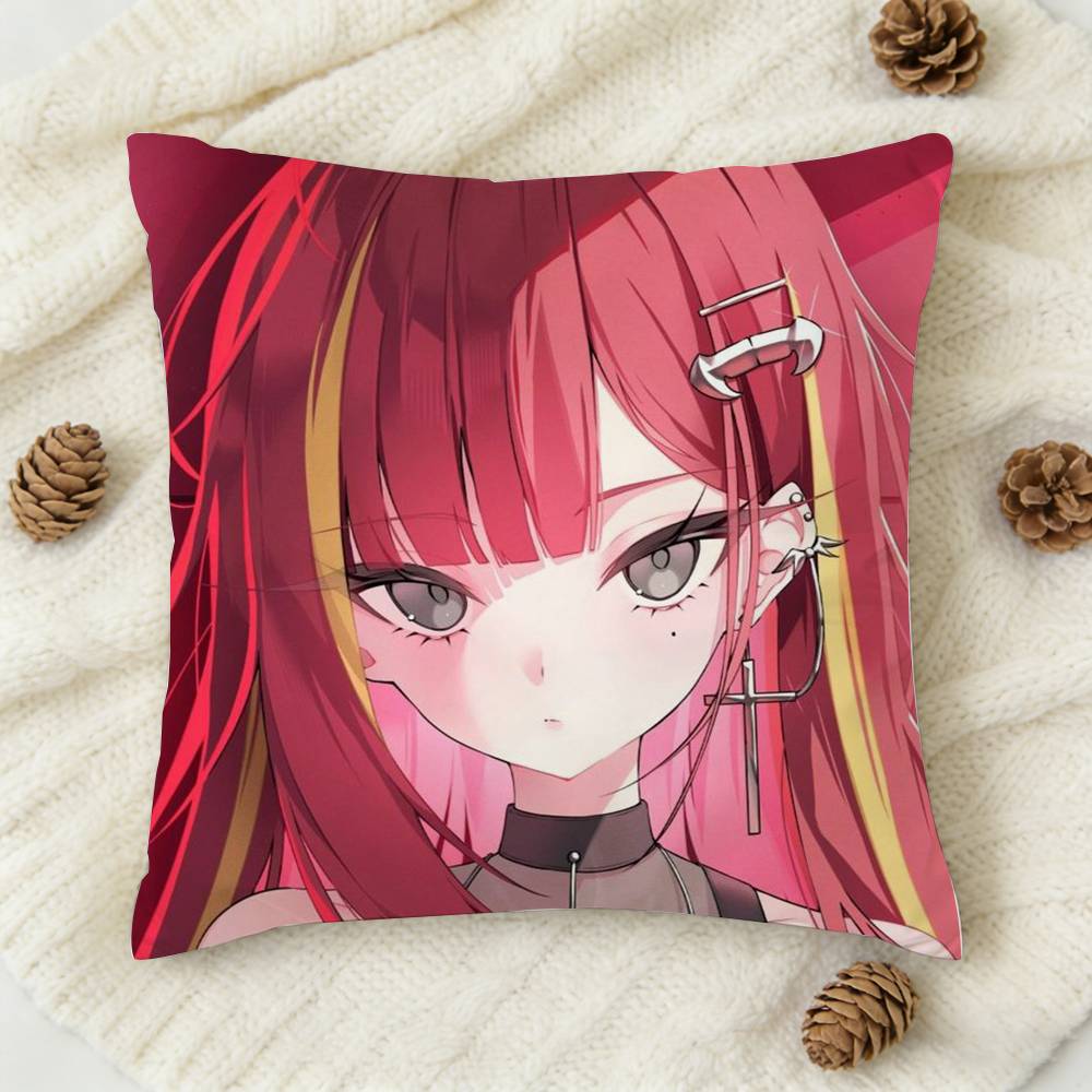 A-Akane Lize Singer Double-Sided Printed Square Decorative Cushion Cover For Sofa Living Room Home Decor