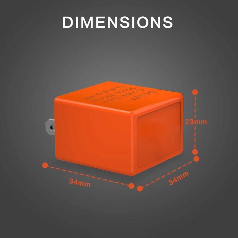 Releu LED Intermitent Motocicletă 12V Viteză Reglabilă 2 Pini Releu LED Electronic Intermitent pentru Semnalizare Motocicletă Înlocuire Directă