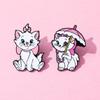 Creative Personality Mary Cat Metal Badge Cat Adventures Alloy Drip Brooch Pin