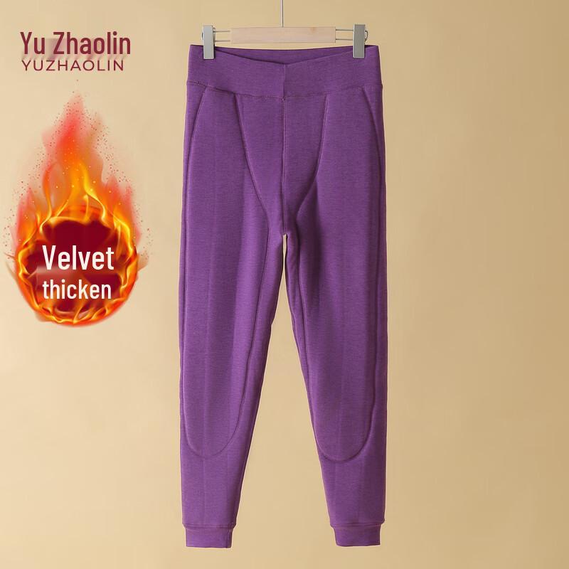 

YUZHAOLIN Women s High-Waist Thermal Plush Cotton Pants 5XL