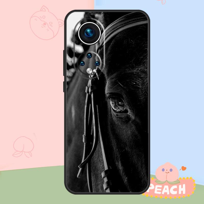 Black White Horse Case For Honor Magic 8 6 7 Pro Honor 400 200 70 90 Lite X8b X8c X9a X9b X9c X9d Win RT Cover