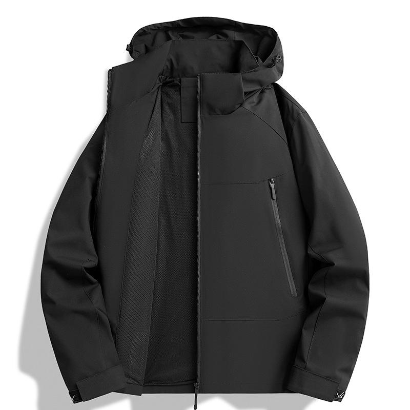 Veste homme printemps-automne grande taille, idéale pour la randonnée et les activités de plein air. Veste de sport ample.