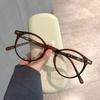 Round Shape Women Glasses Rivets Decoration  Material Men Women Eyeglasses Blue Light Blocking Female Glass