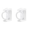2 Pack 360 Degree Rotatable Self Adhesive Curtain Rod Holders Wall Mount Brackets for Drapery Transparent Plastic Hook