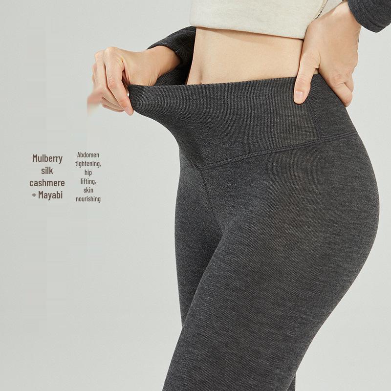 Women's High Waist German Velvet Cashmere-Lined Leggings - Slimming, Warm, Autumn/Winter Outerwear
