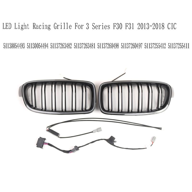 

Front Kidney Grille with LED Light Racing Grille for BMW 3 Series F30 F31 2013-2018 CIC 51130054493 51130054494