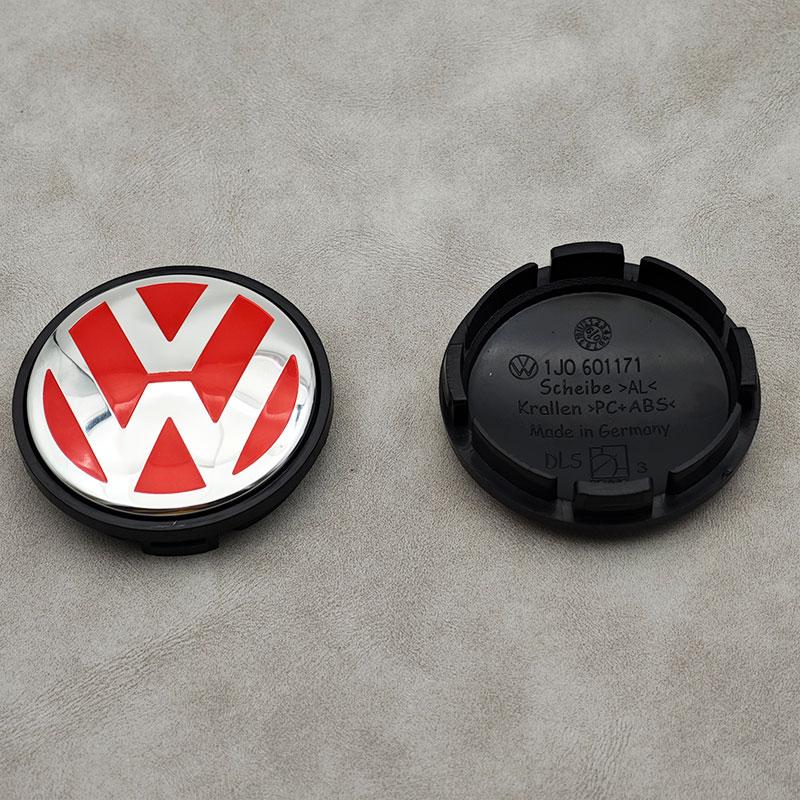 2026 New For VOLKSWAGEN VW 4pcs 56mm Red Car Wheel Center Caps Rim Hub Caps For VW Volkswagen Golf Jetta Bora Polo Santana Cross