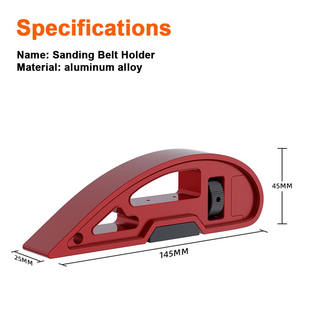 Manual Sanding Belt Holder Aluminum Alloy Grinding Bracket with Adjustable Tension and Versatile Compatibility for