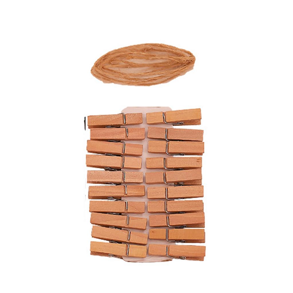 20Pcs/lot DIY Clothespins Paper Pegs Stationery Wooden Photo Clips Craft 3.4cm